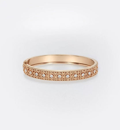 [⭐Haelin Jewelry]2026 WOVEN-PATTERN BRACELET SET WITH FULL DIAMOND INLAY THREE-COLORS