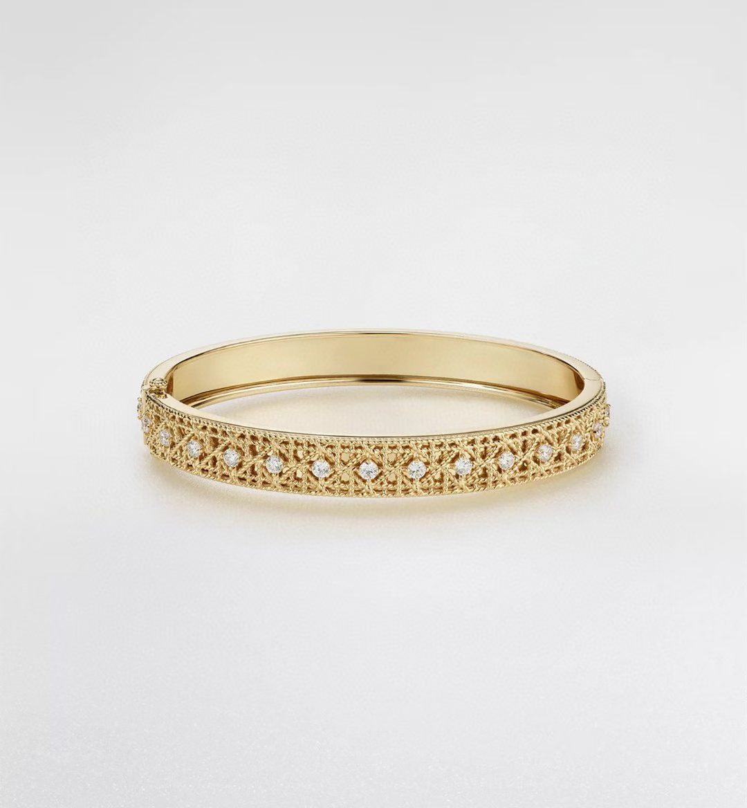 [⭐Haelin Jewelry]2026 WOVEN-PATTERN BRACELET SET WITH FULL DIAMOND INLAY THREE-COLORS