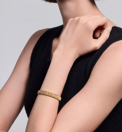 [⭐Haelin Jewelry]2026 WOVEN-PATTERN BRACELET SET WITH FULL DIAMOND INLAY THREE-COLORS