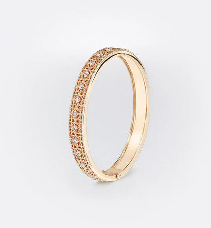 [⭐Haelin Jewelry]2026 WOVEN-PATTERN BRACELET SET WITH FULL DIAMOND INLAY THREE-COLORS