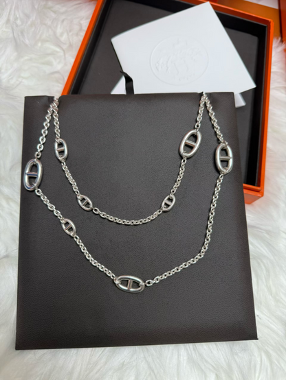 [⭐Haelin Jewelry]Classic Silver Sweater Chain