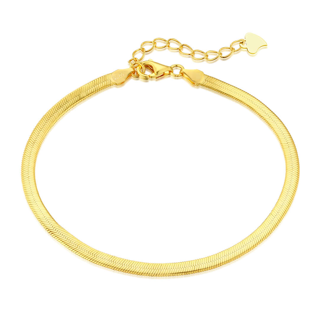 [Haelin Jewelry]Flat Snake Bone Chain Blade Necklace