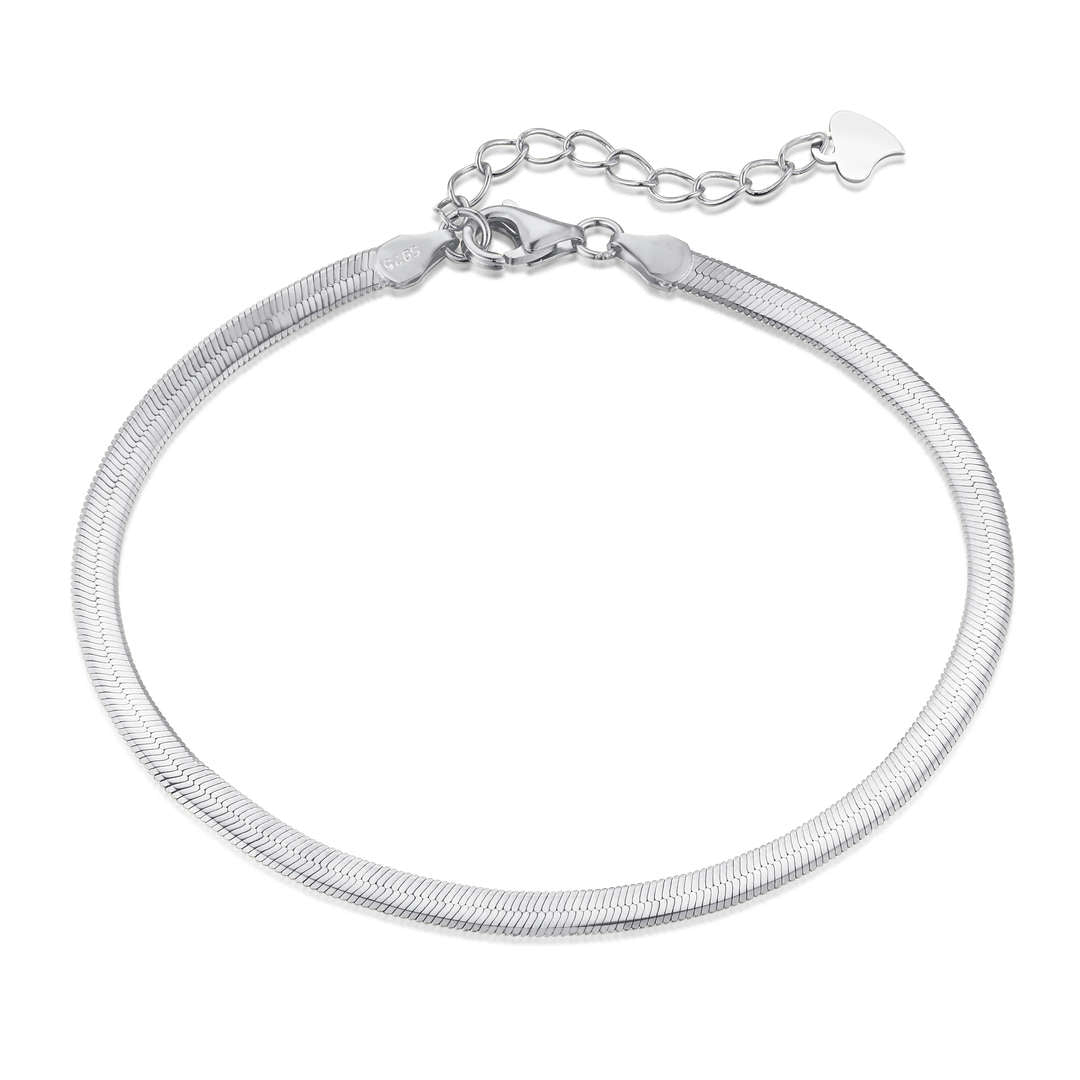 [Haelin Jewelry]Flat Snake Bone Chain Blade Necklace
