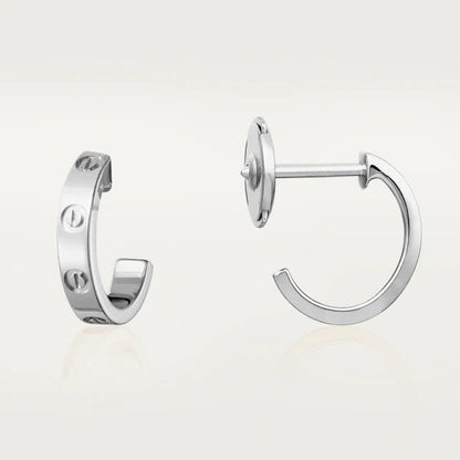 [⭐Haelin Jewelry]LOVE EARRINGS 2.65MM SILVER