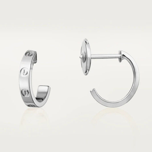 [⭐Haelin Jewelry]LOVE EARRINGS 2.65MM SILVER