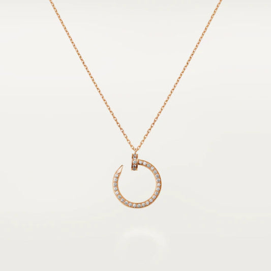 [⭐Haelin Jewelry]JUSTE NECKLACE PINK GOLD DIAMONDS