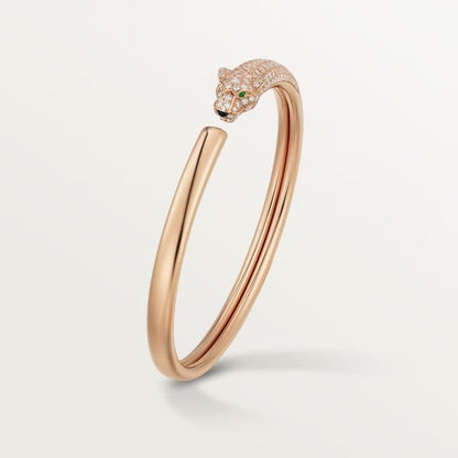 [⭐Haelin Jewelry]PANTHERE HALF DIAMOND OPEN BRACELET