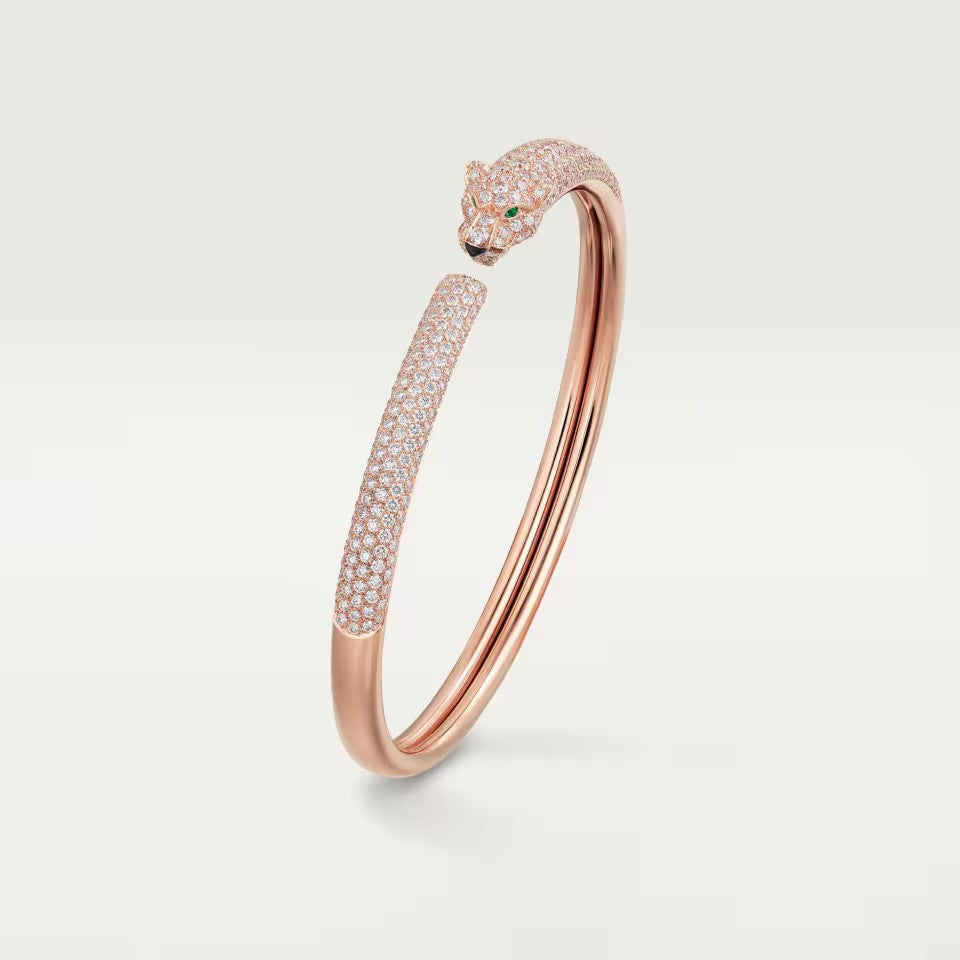 [⭐Haelin Jewelry]PANTHERE FULL DIAMOND OPEN BRACELET