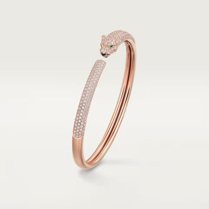 [⭐Haelin Jewelry]PANTHERE FULL DIAMOND OPEN BRACELET