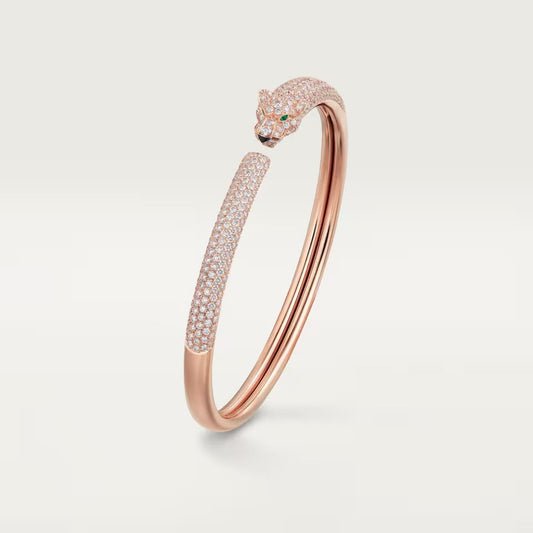 [⭐Haelin Jewelry]PANTHERE FULL DIAMOND OPEN BRACELET