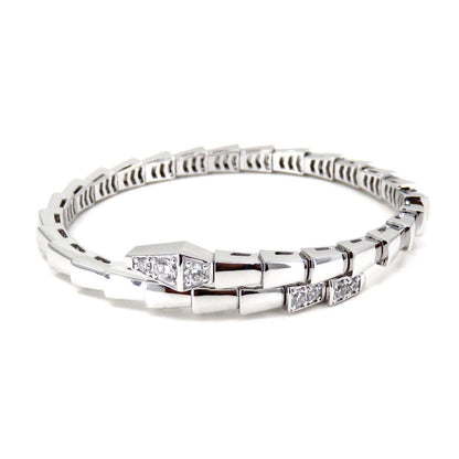 [⭐Haelin Jewelry]SERPENTI BRACELET DIAMONDS SILVER