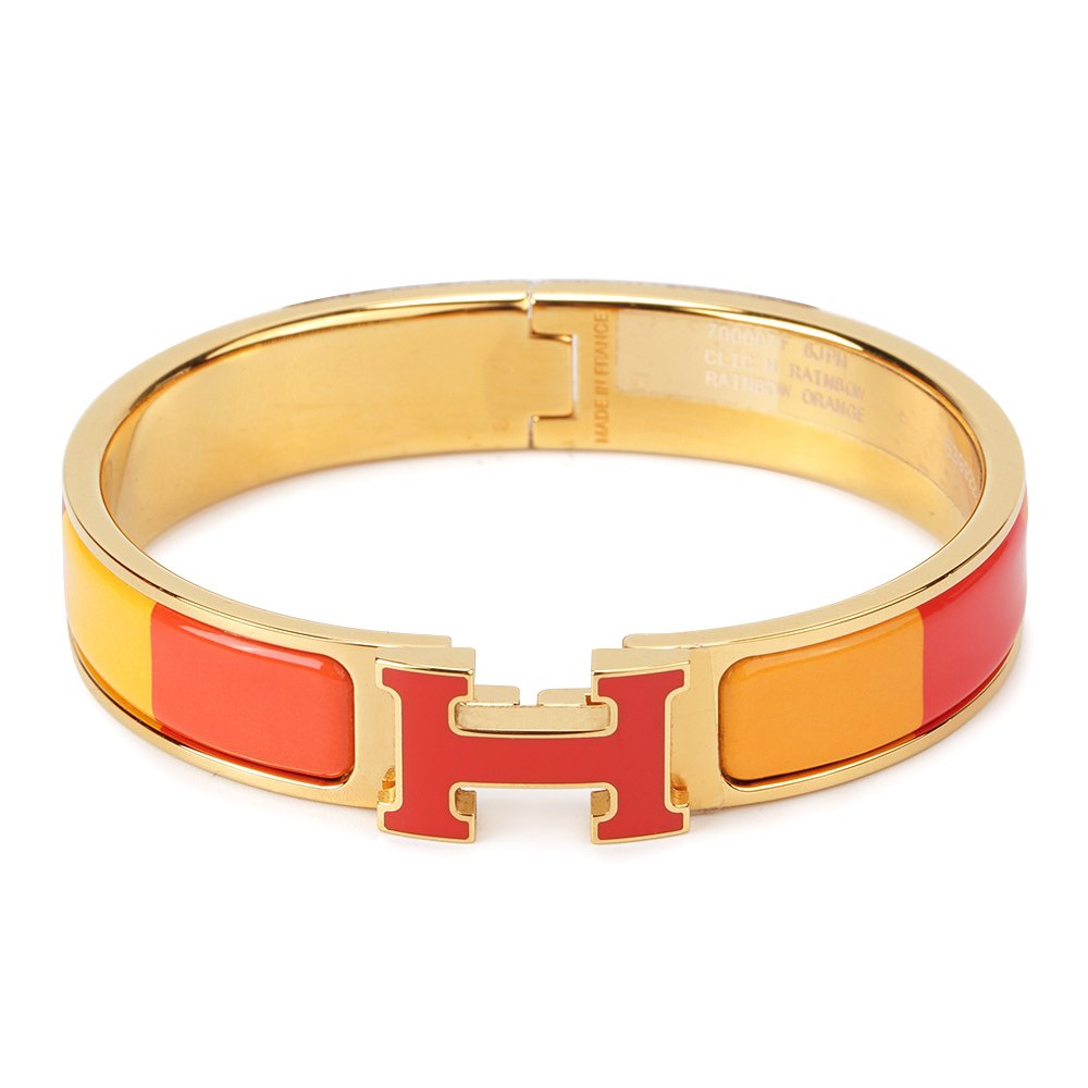 [⭐Haelin Jewelry]H BRACELET ORANGE RAINBOW CERAMIC