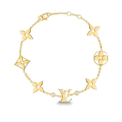 [⭐Haelin Jewelry]STAR AND SUN 7 MOTIFS GOLD BRACELET