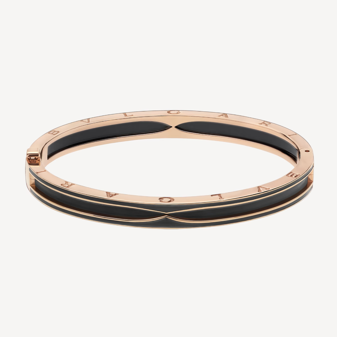 [⭐Haelin Jewelry]ZERO 1 PINK GOLD WITH MATTE BLACK CERAMIC BRACELET