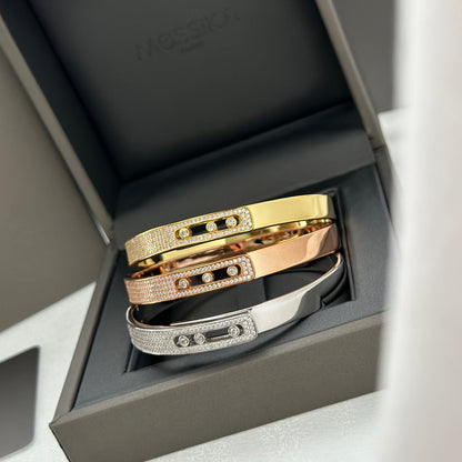 [⭐Haelin Jewelry]Move Noa Rose Gold Pavé Diamond Bangle Bracelet