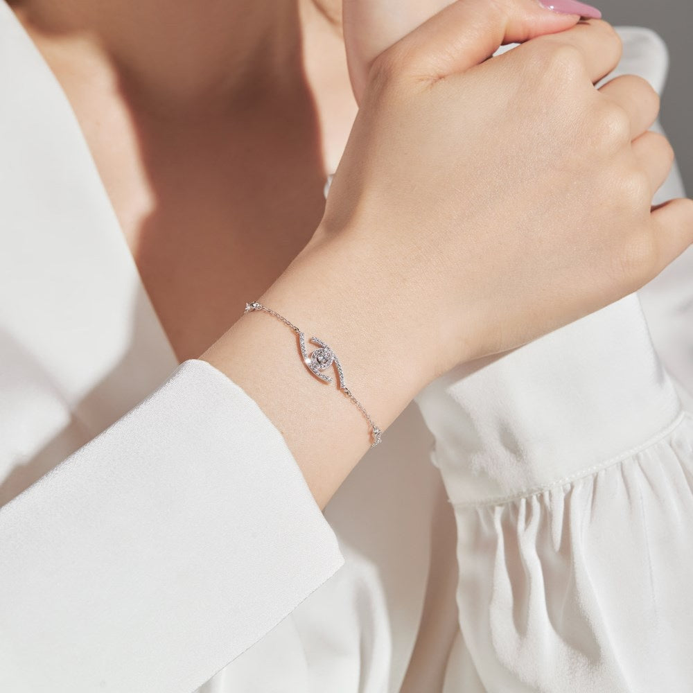 [⭐Haelin Jewelry]Demo Eye Pave-Set Diamond Bracelet