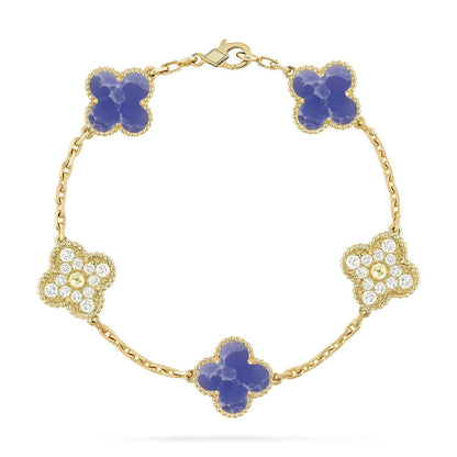 [⭐Haelin Jewelry]CLOVER 5 MOTIF BLUE VEINS BRACELET COLLECTION