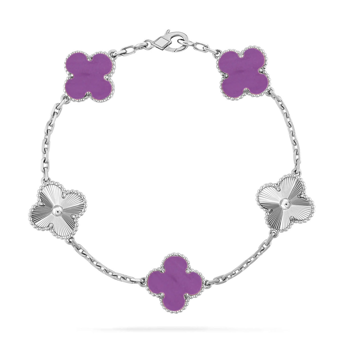 [⭐Haelin Jewelry] CLOVER 5 MOTIF VIOLET BRACELET COLLECTION