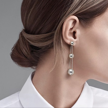 [Haelin Jewelry]TRIPLE DROP SILVER EARRINGS