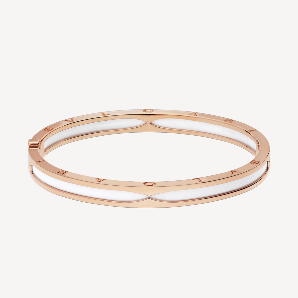 [⭐Haelin Jewelry]ZERO 1 PINK GOLD WITH WHITE CERAMIC BRACELET
