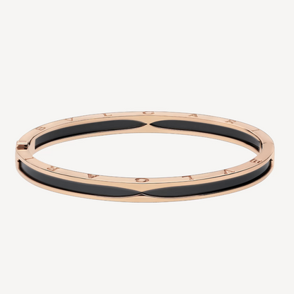 [⭐Haelin Jewelry]ZERO 1 PINK GOLD WITH BLACK CERAMIC BRACELET