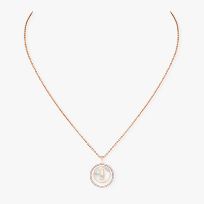 [⭐Haelin Jewelry]Demo MOVE 1 DIAMOND WHITE MOTHER OF PEARL PINK GOLD DIAMOND NECKLACE