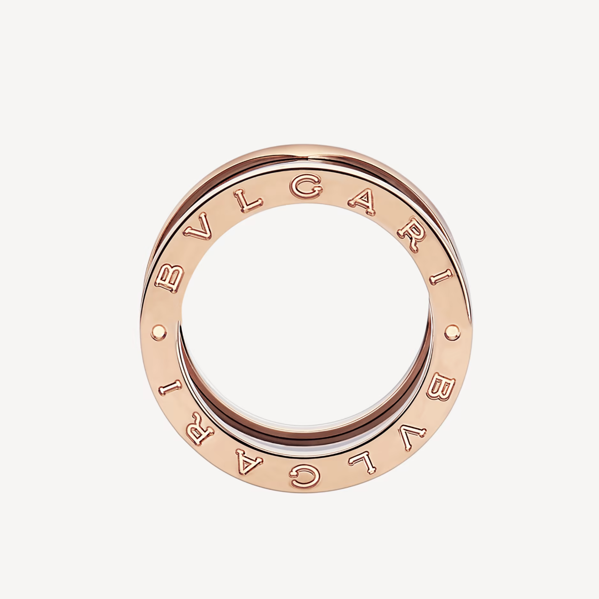 [⭐Haelin Jewelry]ZERO 1 FOUR-BAND LOOPS AND BLACK CERAMIC SPIRAL PINK GOLD RING