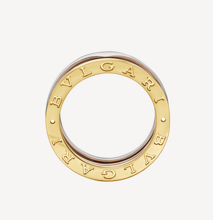 [⭐Haelin Jewelry]ZERO 1 THREE-BAND ROSE WHITE AND YELLOW RING