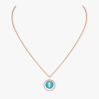 [⭐Haelin Jewelry]Demo MOVE 1 DIAMOND TURQUOISE PINK GOLD DIAMOND NECKLACE