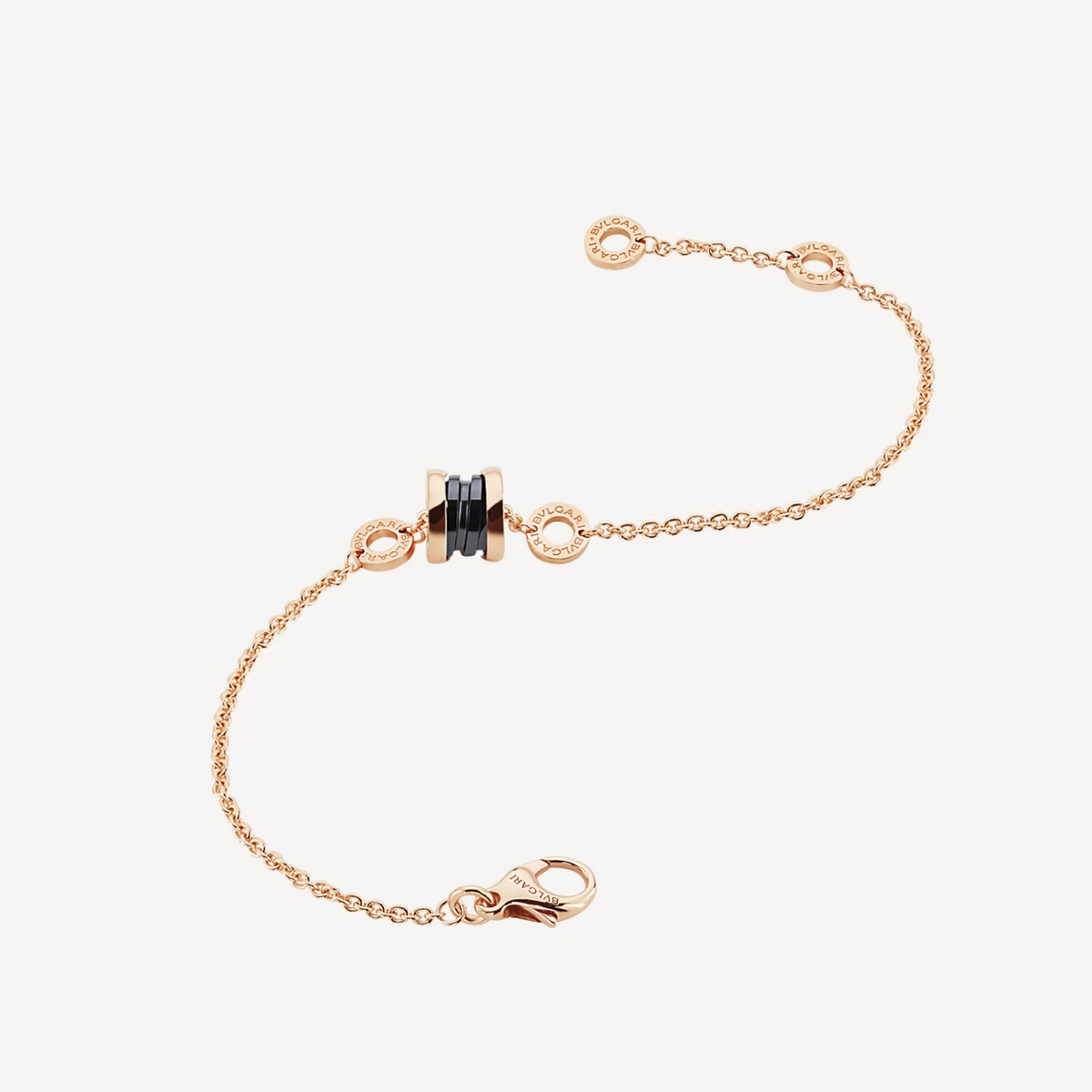 [⭐Haelin Jewelry]ZERO 1 SOFT PINK GOLD AND BLACK CERAMIC BRACELET