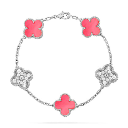[⭐Haelin Jewelry] CLOVER 5 MOTIFS  PINK MOP BRACELET COLLECTION
