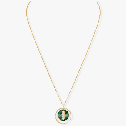 [⭐Haelin Jewelry]Demo MOVE 3 DIAMOND MALACHITE GOLD DIAMOND NECKLACE