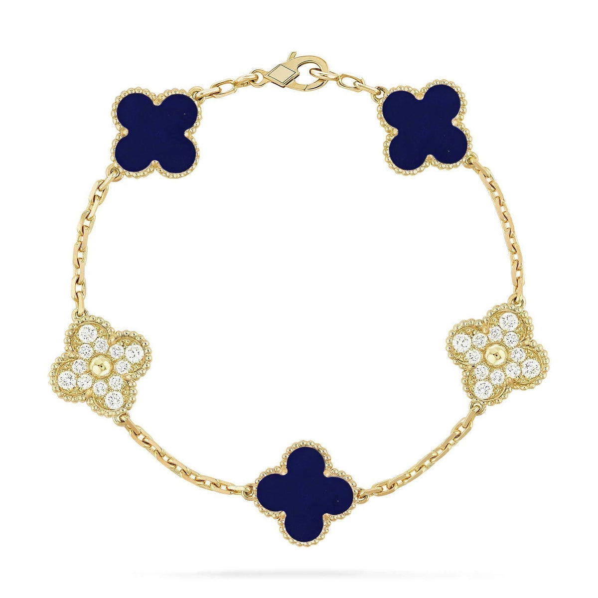 [⭐Haelin Jewelry]CLOVER 5 MOTIF LAPIS LAZULI BRACELET COLLECTION