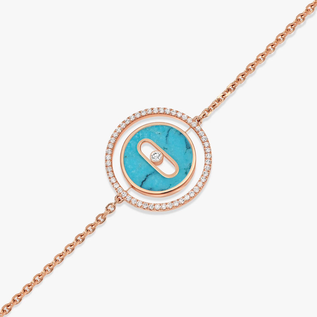 [⭐Haelin Jewelry]Demo MOVE TURQUOISE PINK GOLD DIAMOND BRACELET