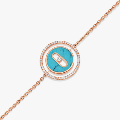 [⭐Haelin Jewelry]Demo MOVE TURQUOISE PINK GOLD DIAMOND BRACELET
