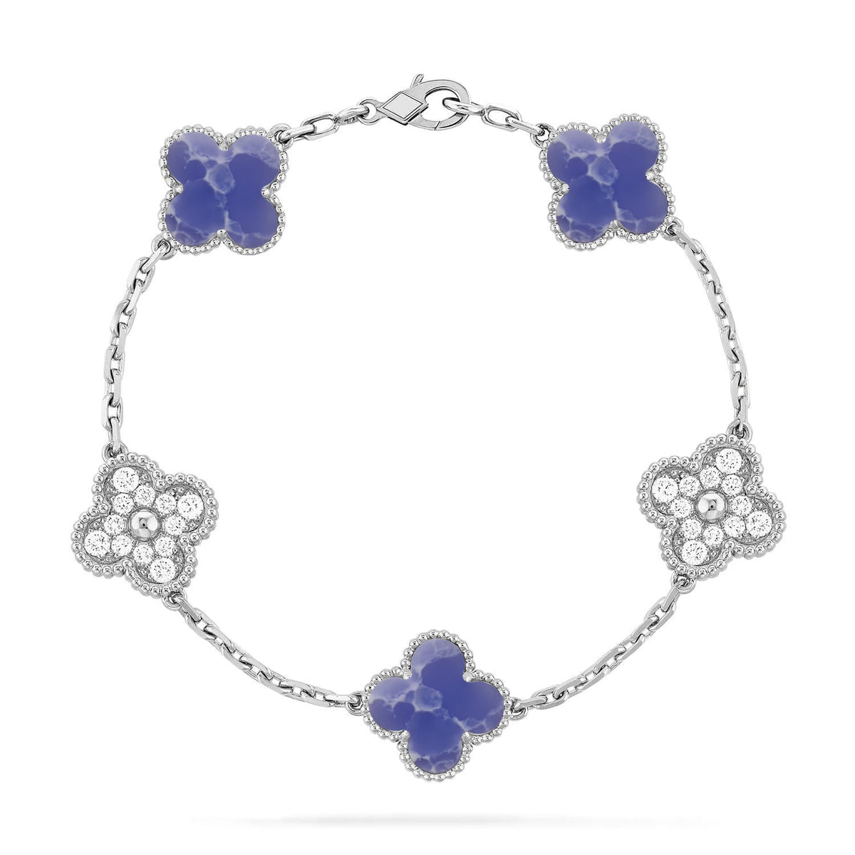 [⭐Haelin Jewelry]CLOVER 5 MOTIF BLUE VEINS BRACELET COLLECTION