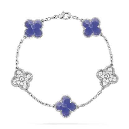 [⭐Haelin Jewelry]CLOVER 5 MOTIF BLUE VEINS BRACELET COLLECTION