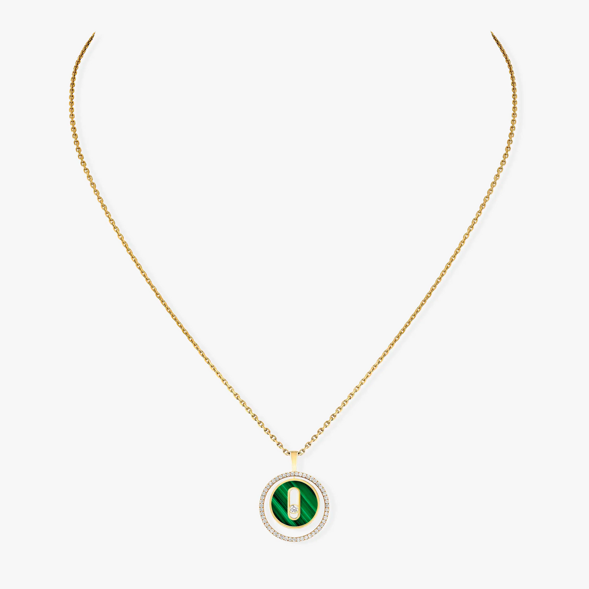 [⭐Haelin Jewelry]Demo MOVE 1 DIAMOND MALACHITE GOLD DIAMOND NECKLACE