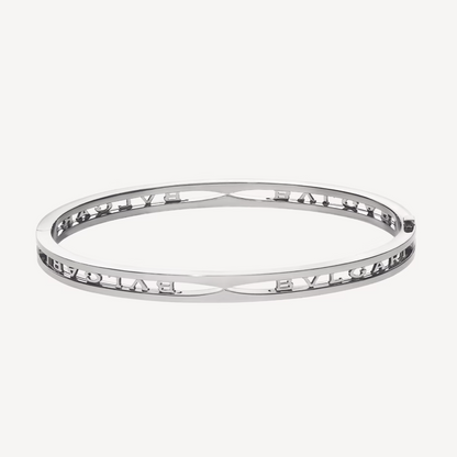 [⭐Haelin Jewelry]ZERO 1 SPIRAL LOGO SILVER BRACELET