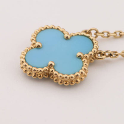 [⭐Haelin Jewelry]CLOVER 15MM VINTAGE TURQUOISE NECKLACE