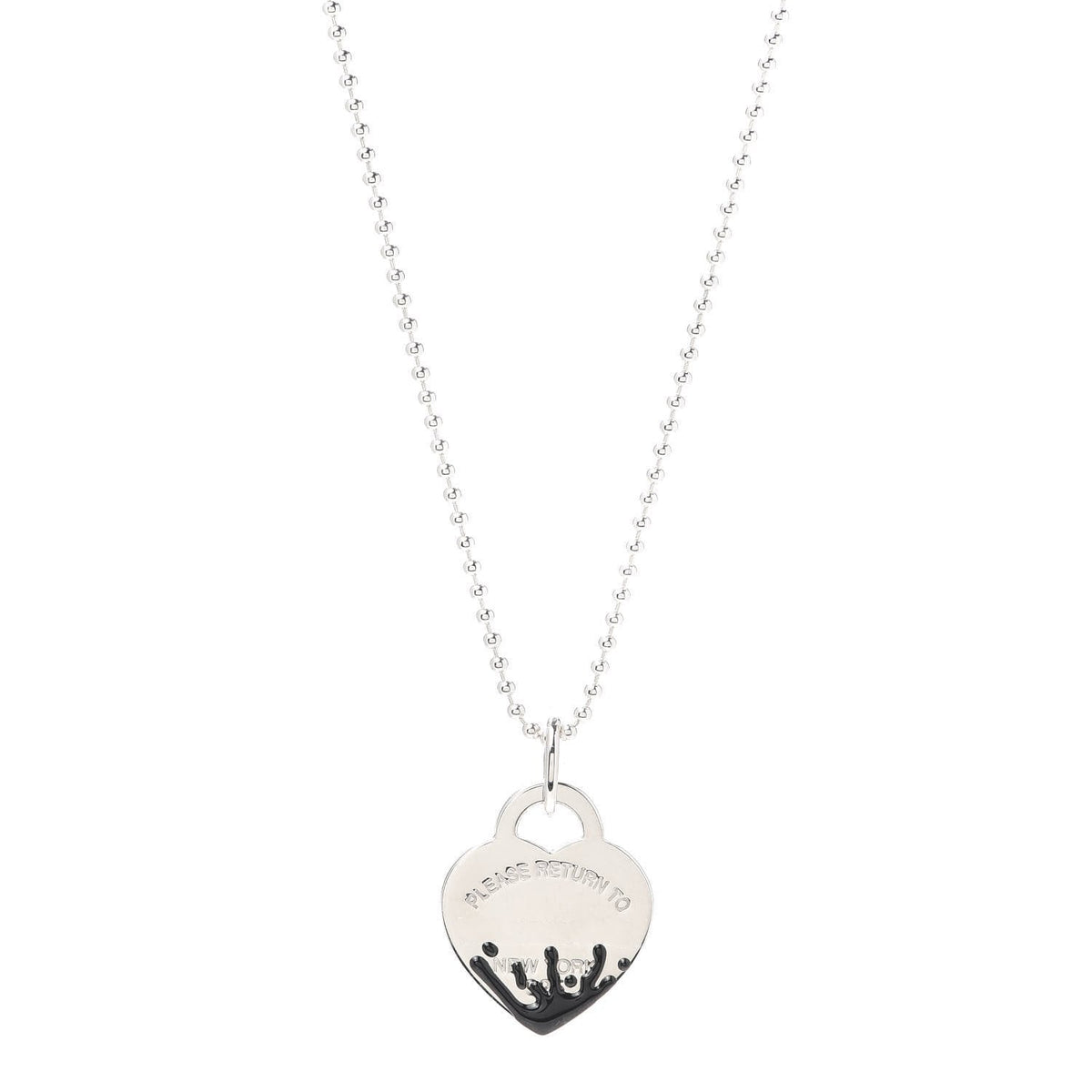 [Haelin Jewelry]COLOUR HEART SPLASH TAG NECKLACE