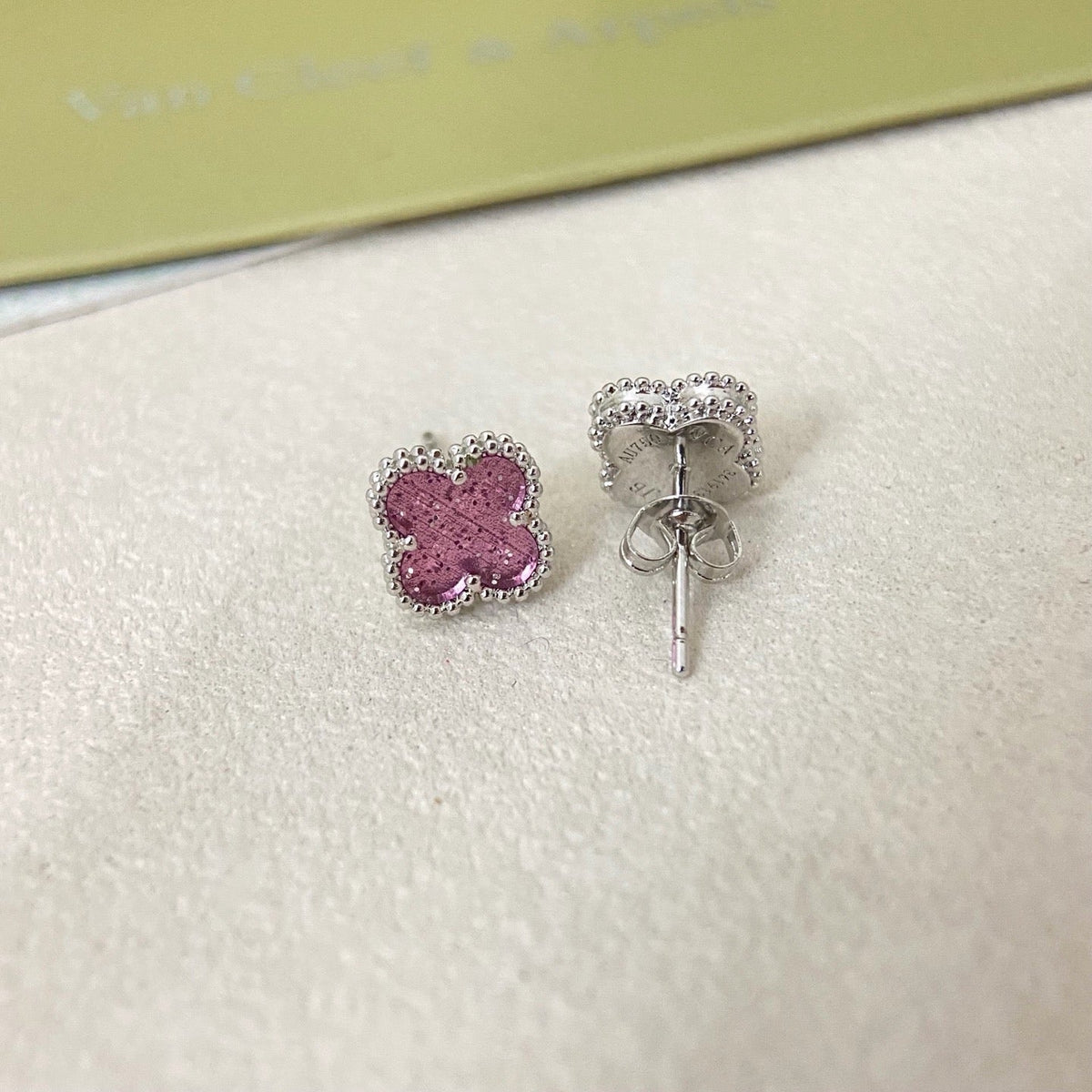 [⭐Haelin Jewelry]2026 NEW MINI CLOVER 1 MOTIF  BUBBLE PINK ENAMEL