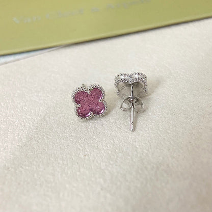 [⭐Haelin Jewelry]2026 NEW MINI CLOVER 1 MOTIF  BUBBLE PINK ENAMEL