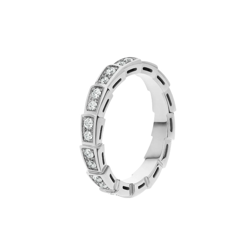 [⭐Haelin Jewelry]SERPENTI RING SILVER DIAMOND PAVED 3MM