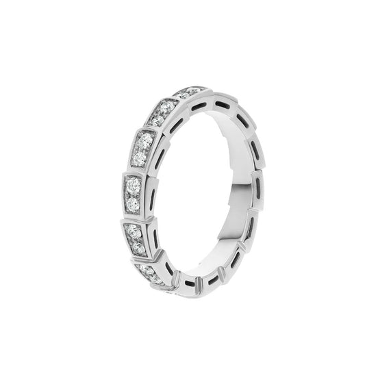 [⭐Haelin Jewelry]SERPENTI RING SILVER DIAMOND PAVED 3MM