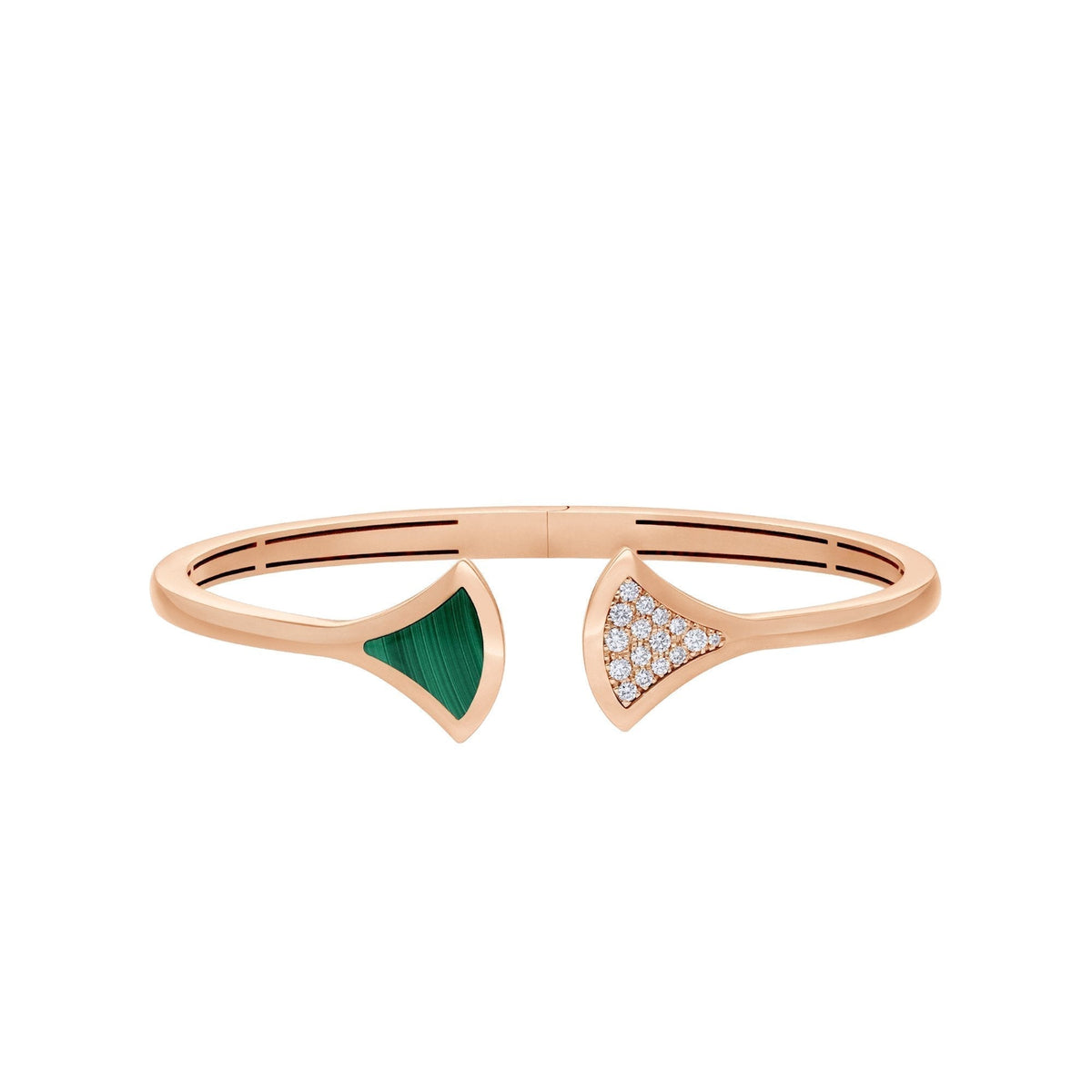 [⭐Haelin Jewelry]DREAM BRACELET OPEN MALACHITE PINK GOLD