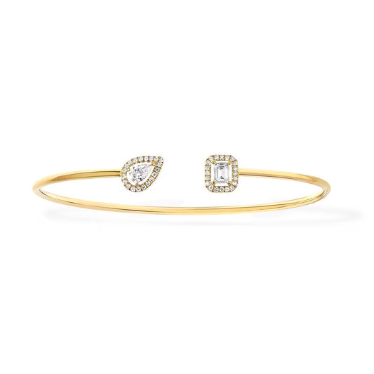 [⭐Haelin Jewelry]JONC FLEX MY TWIN TOI & MOI SILVER DIAMOND BRACELET