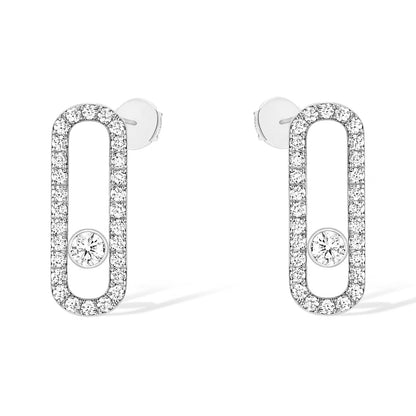 [⭐Haelin Jewelry]MOVE UNO STUD DIAMOND PAVED EARRINGS