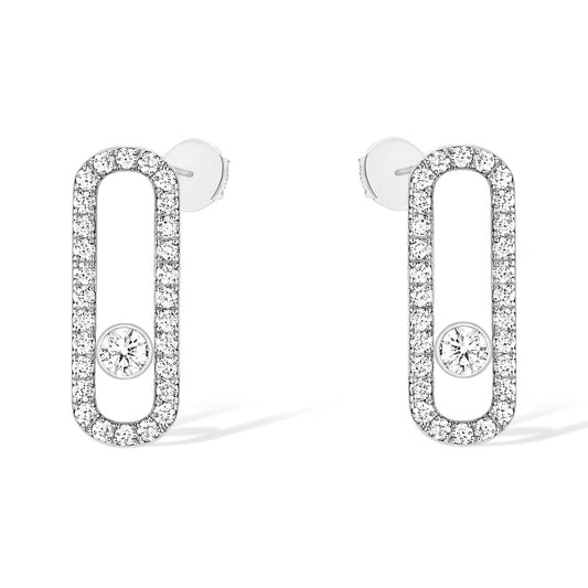 [⭐Haelin Jewelry]MOVE UNO STUD DIAMOND PAVED EARRINGS