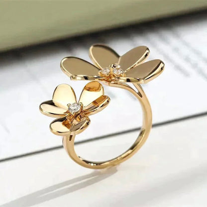 [⭐Haelin Jewelry]CLOVER COMOS GOLD DIAMOND RING